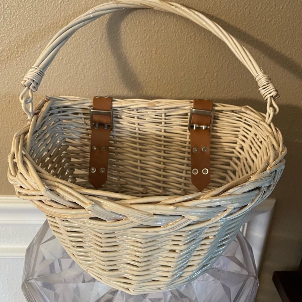 Vintage Wicker Bicycle Basket